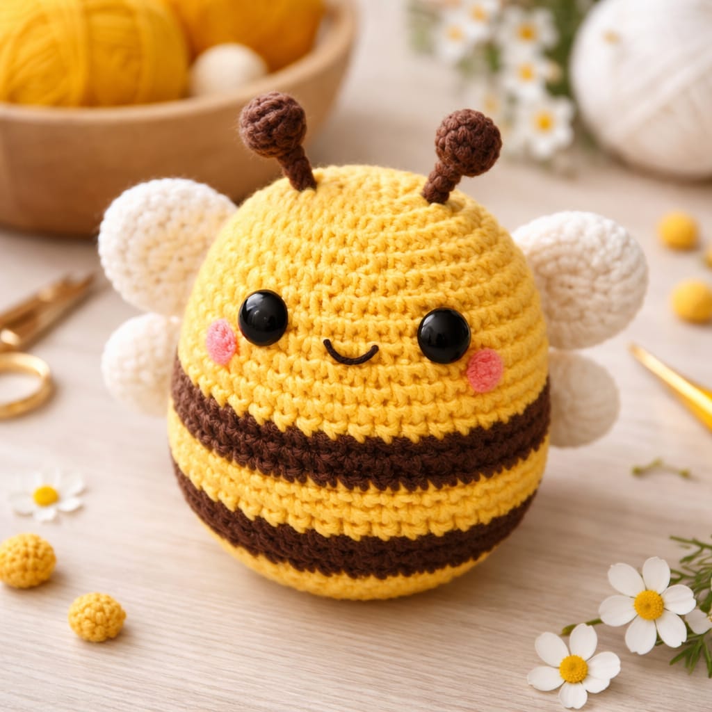 Abelha Mini em amigurumi